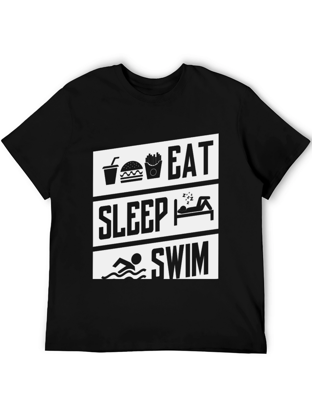 Eat Sleep Swim T-Shirt - Funny Swimmer Tee