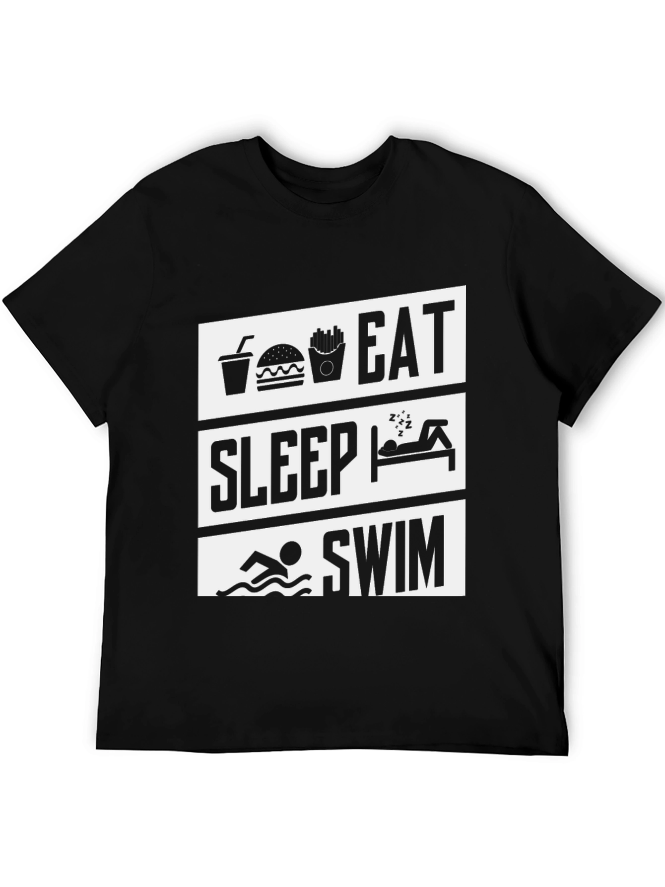 Eat Sleep Swim T-Shirt - Funny Swimmer Tee