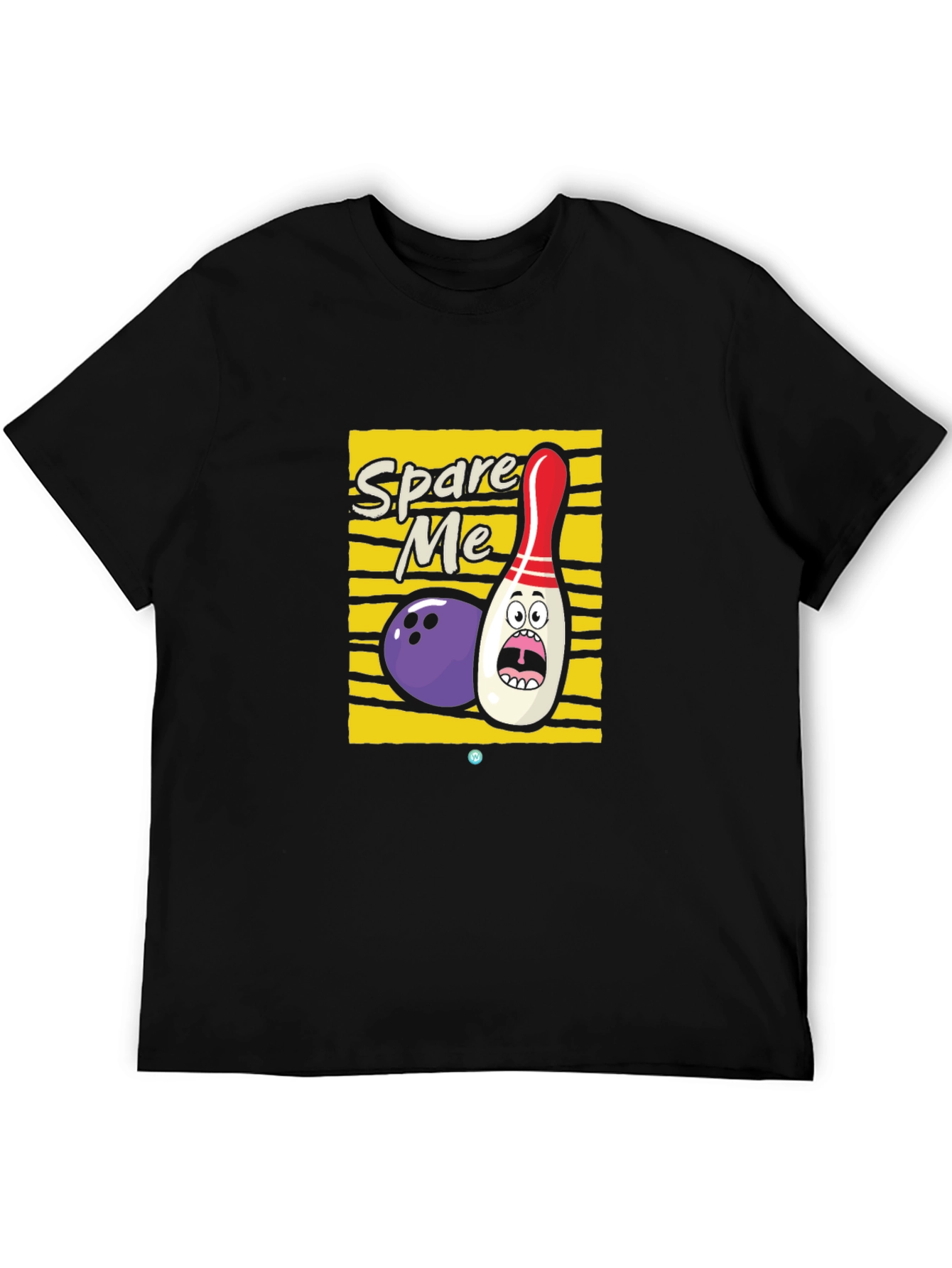 Spare Me Bowling Graphic Tee - Black