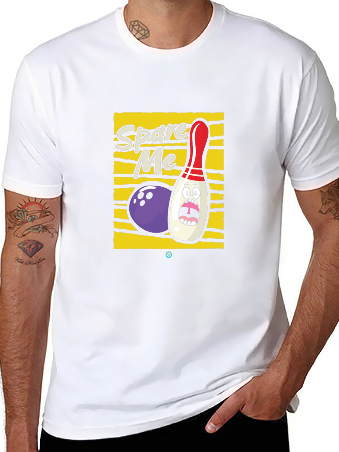 Spare Me Bowling Graphic Tee - Black