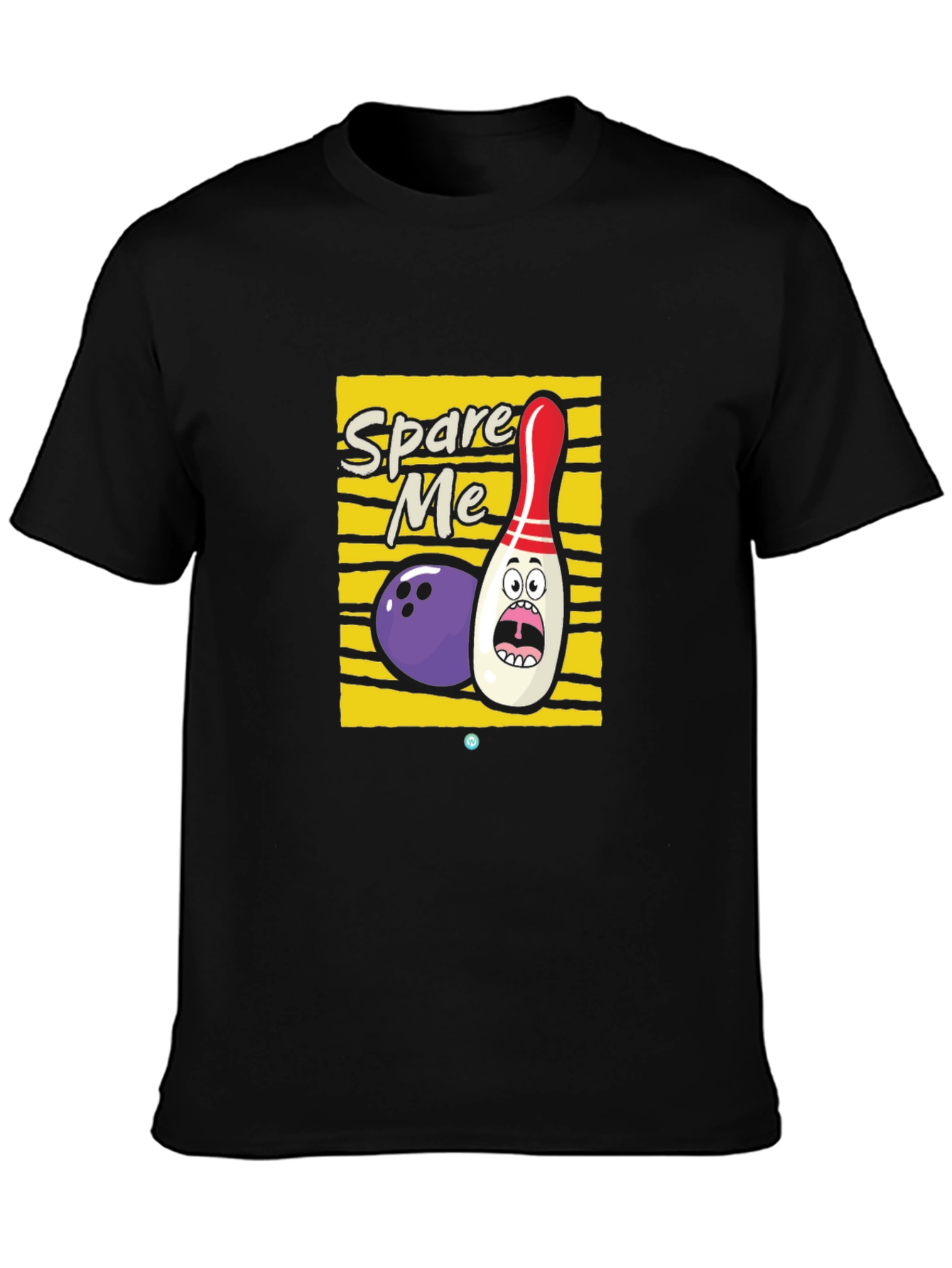 Spare Me Bowling Graphic Tee - Black