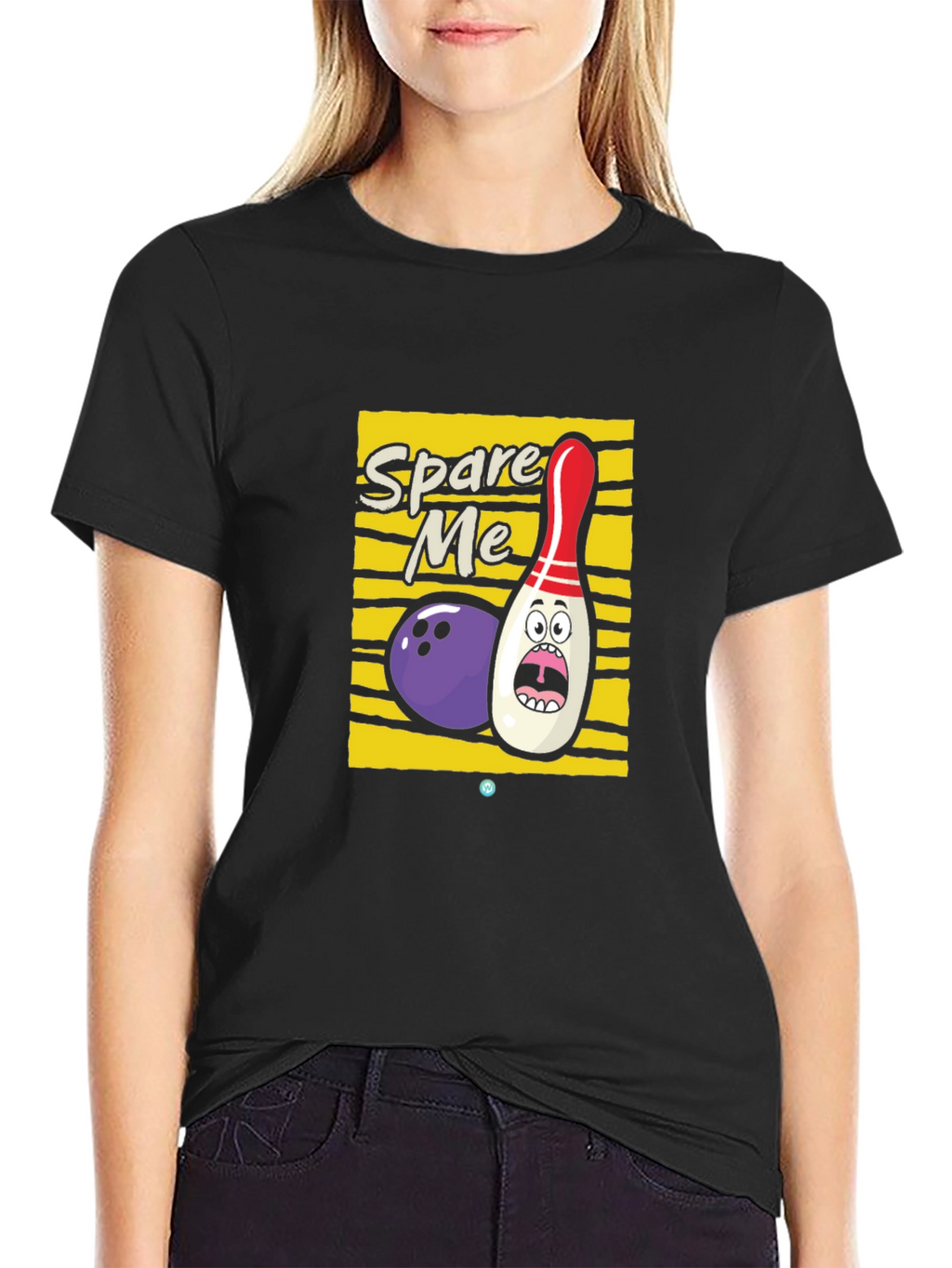 Spare Me Bowling Graphic Tee - Black