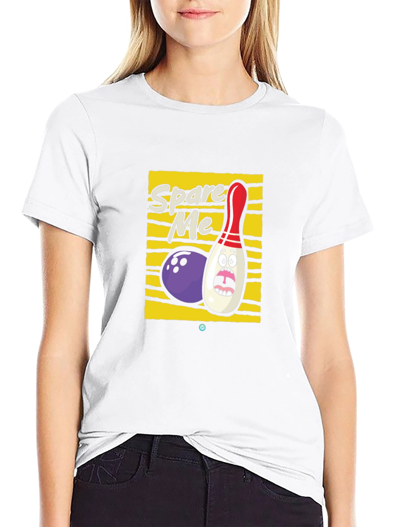 Spare Me Bowling Graphic Tee - Black