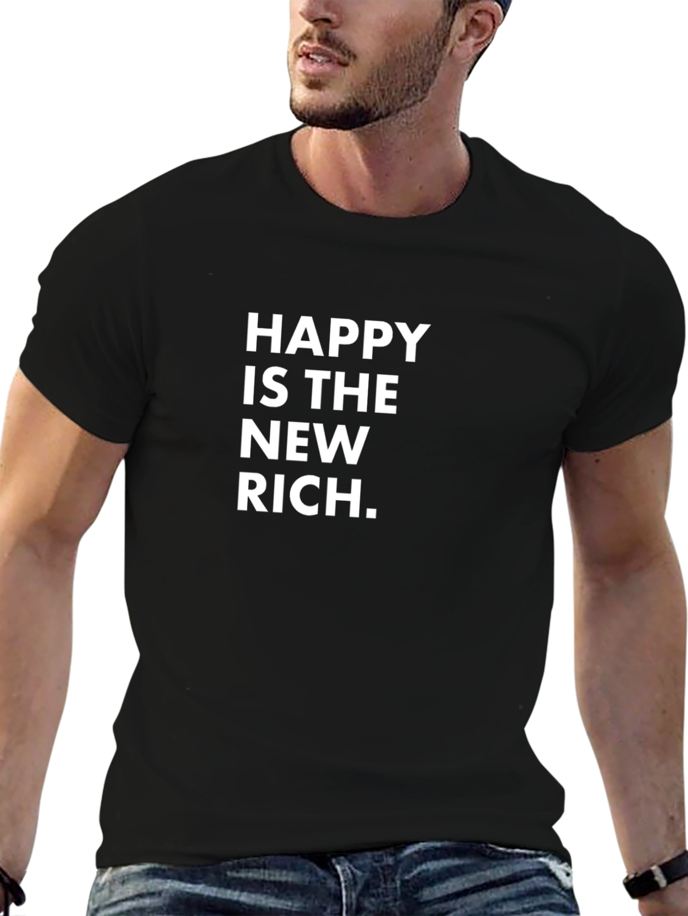 Happy is the New Rich Graphic Tee