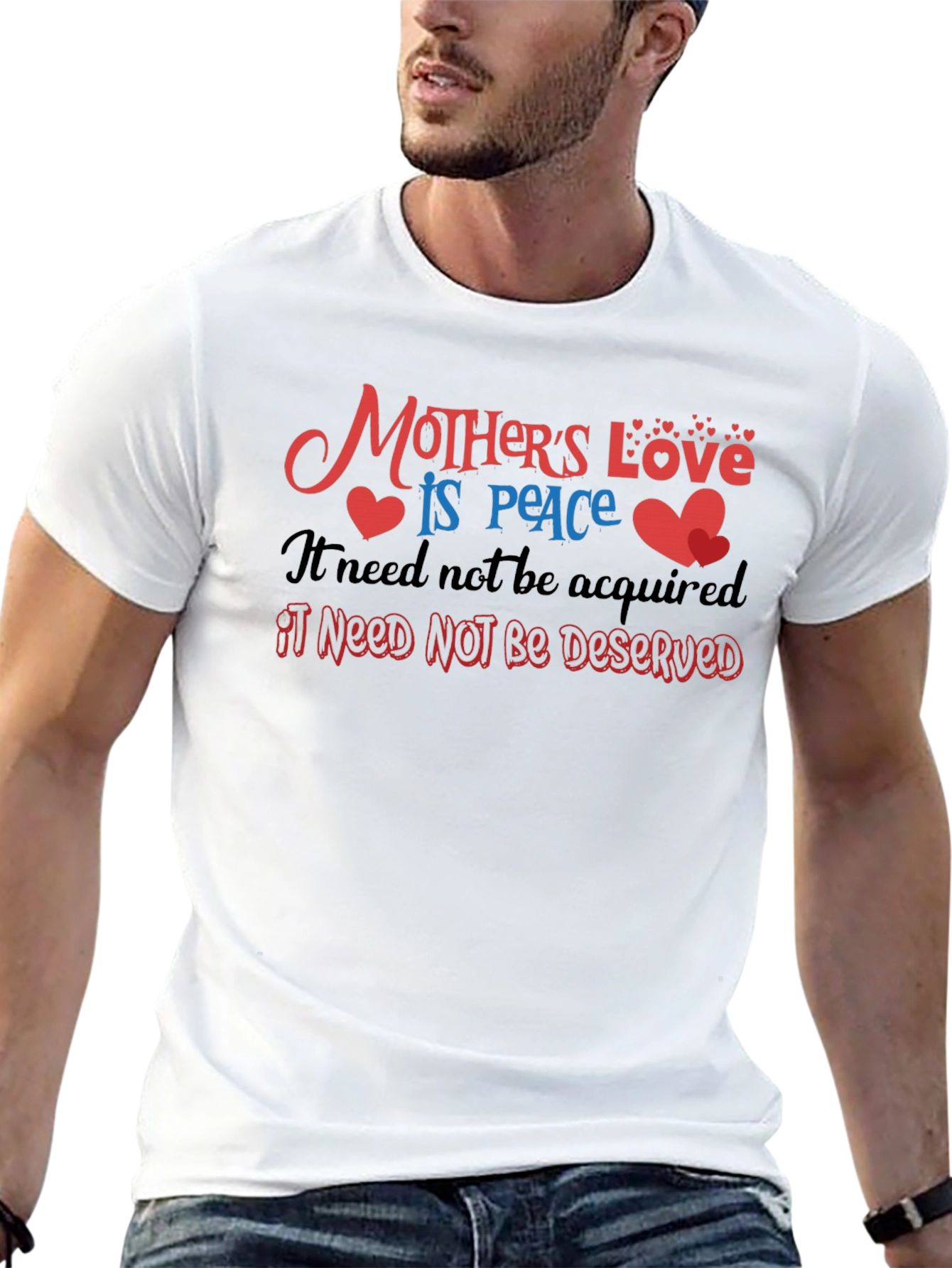 Mothers Love T-Shirt - Peace Design Soft Cotton