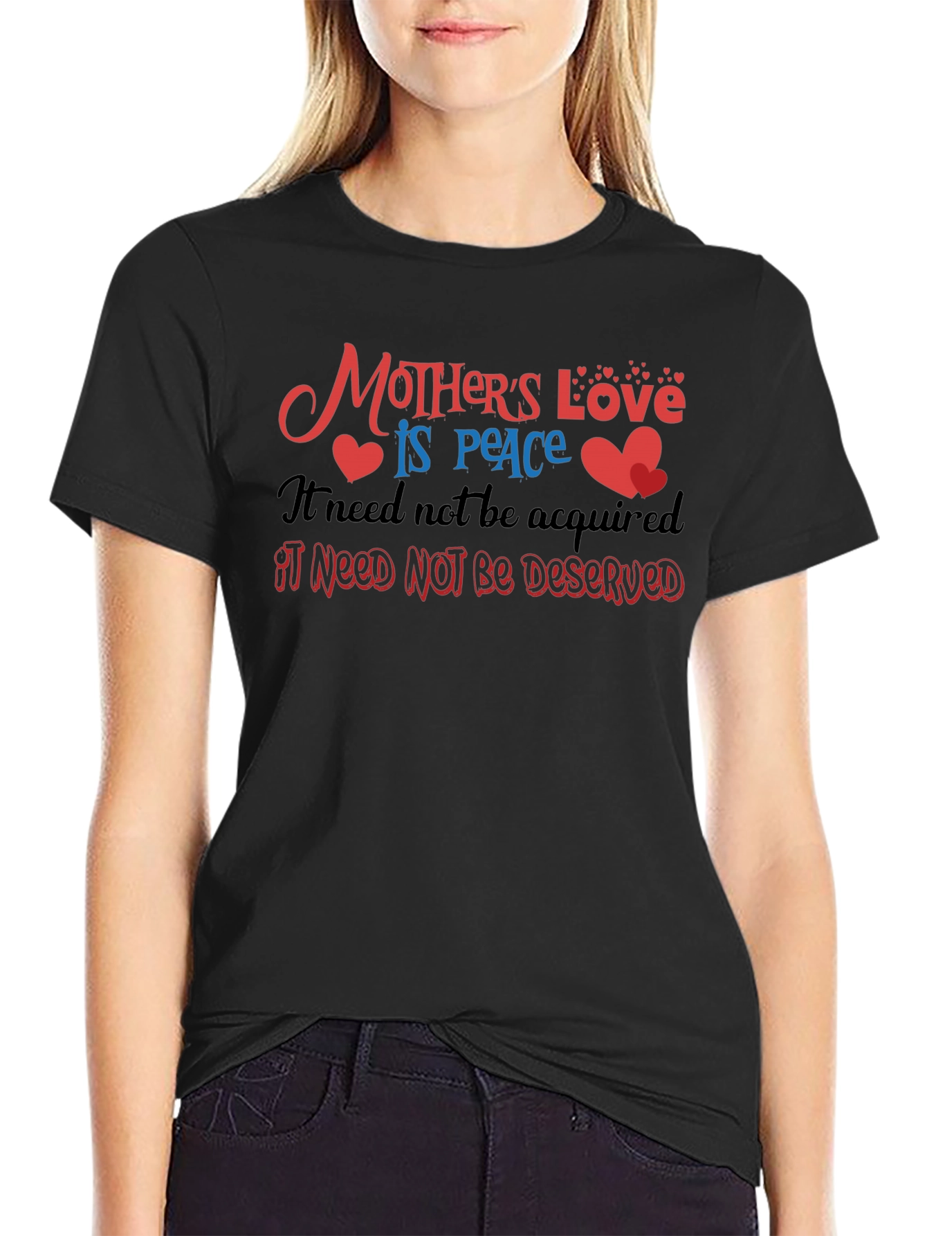 Mothers Love T-Shirt - Peace Design Soft Cotton