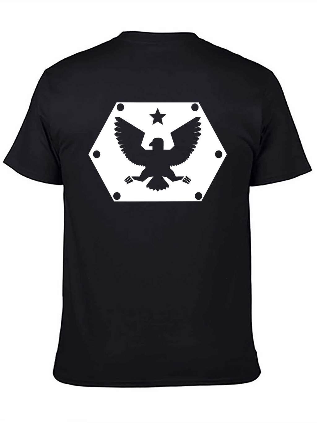 Hex Eagle Star Graphic Black T-Shirt