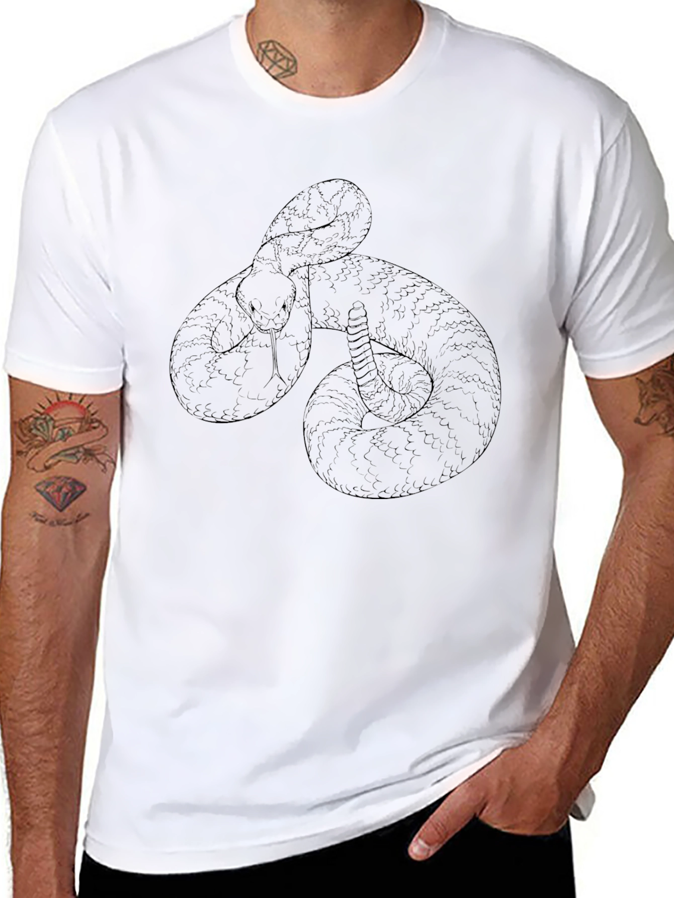 Black Snake Graphic Tee - Casual Style