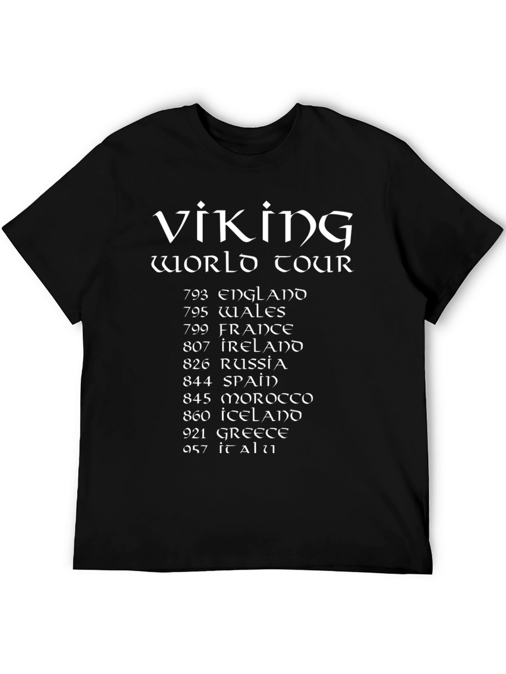 Viking World Tour Black T-Shirt