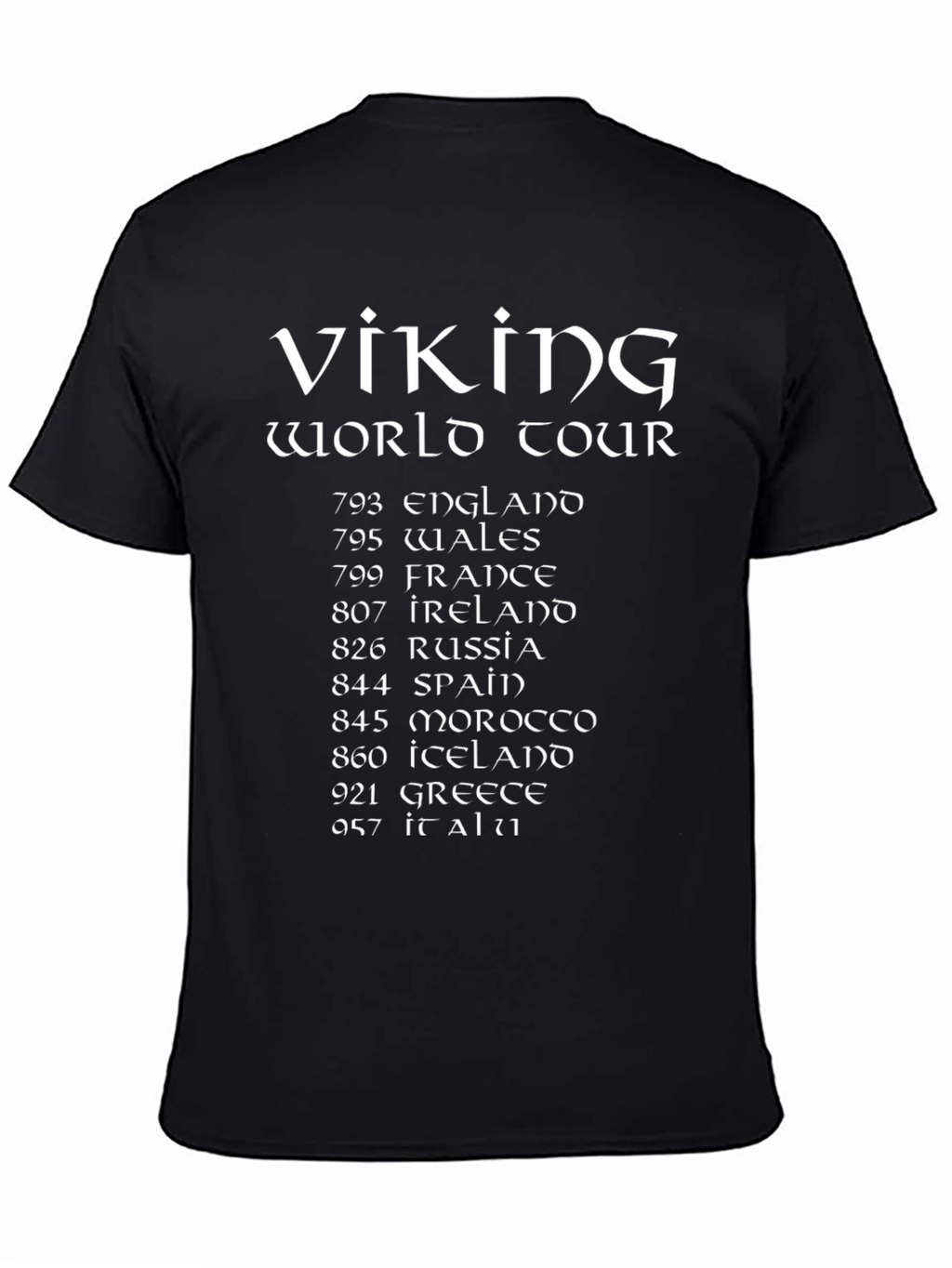 Viking World Tour Black T-Shirt