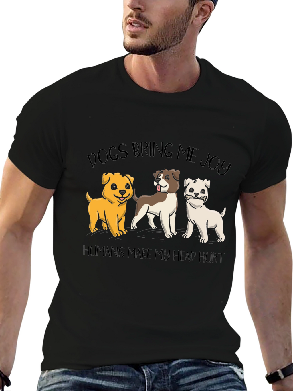 Dogs Bring Joy T-Shirt -  Funny Dog Lover Tee