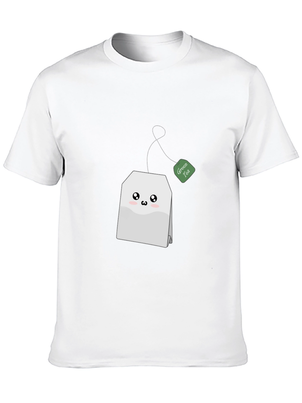Cute Green Tea Bag T-Shirt - Black