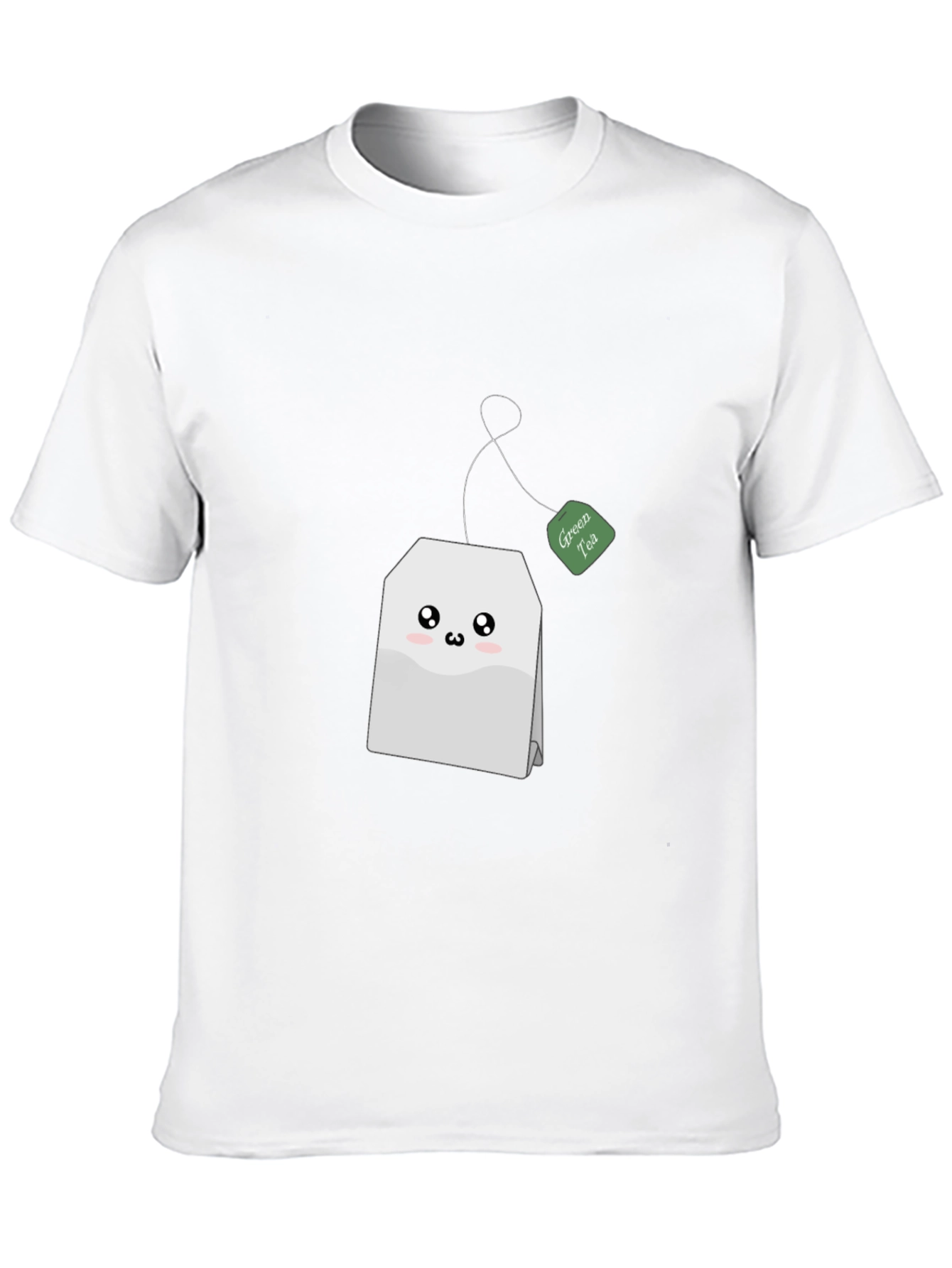 Cute Green Tea Bag T-Shirt - Black