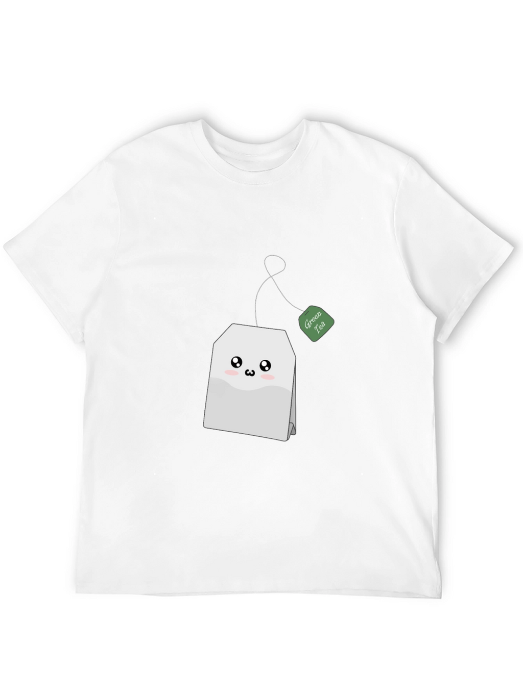 Cute Green Tea Bag T-Shirt - Black