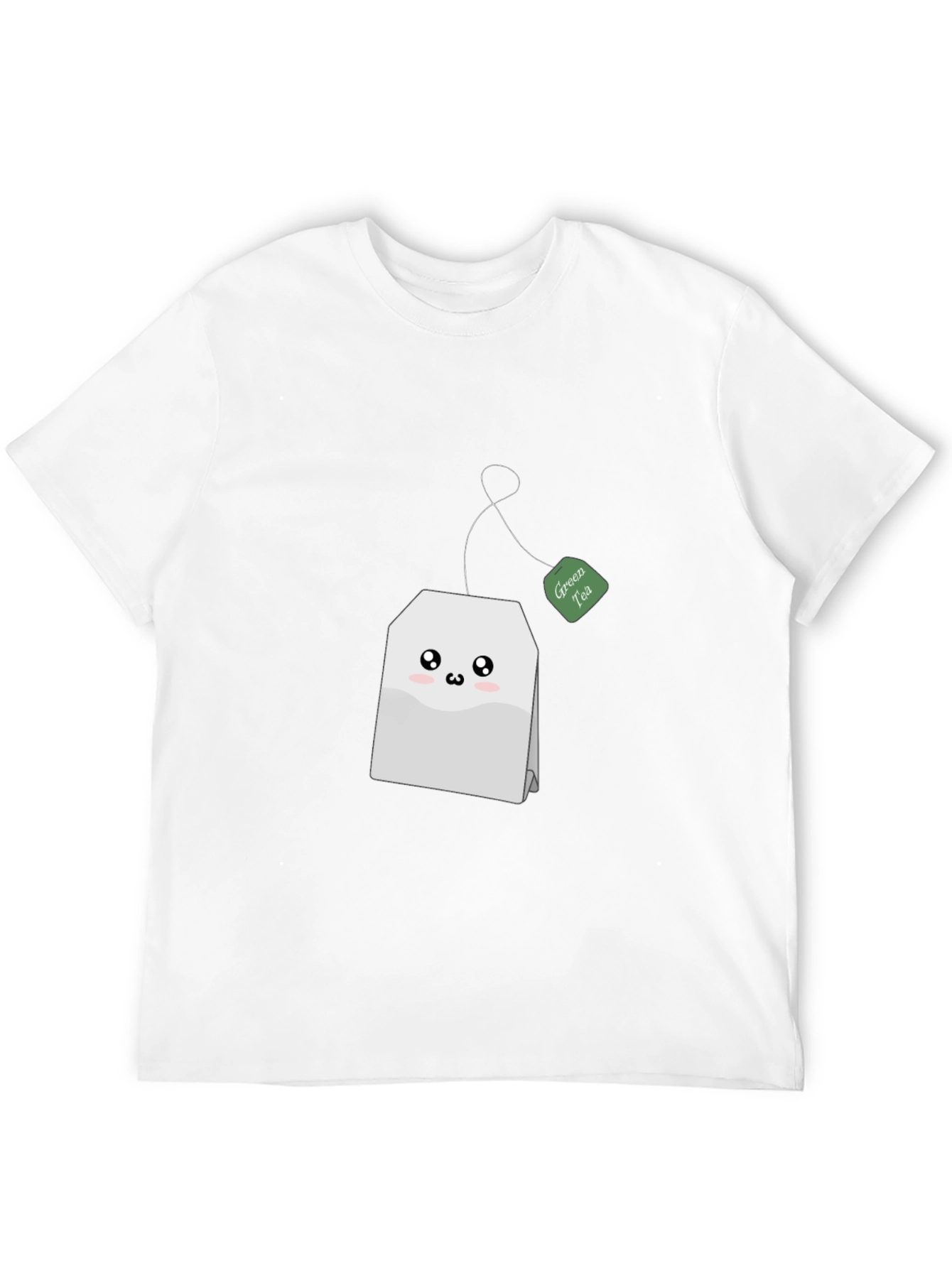 Cute Green Tea Bag T-Shirt - Black