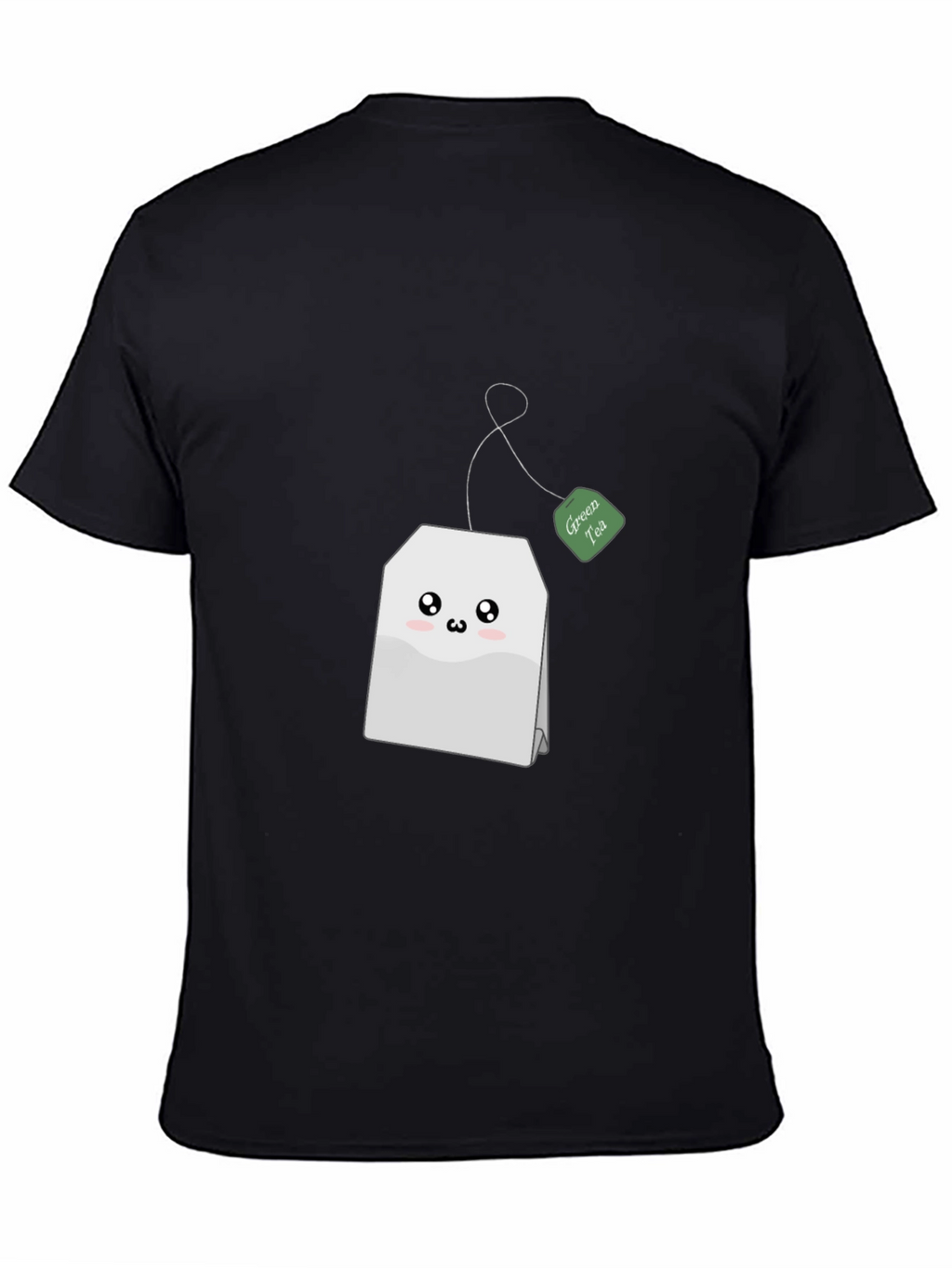 Cute Green Tea Bag T-Shirt - Black