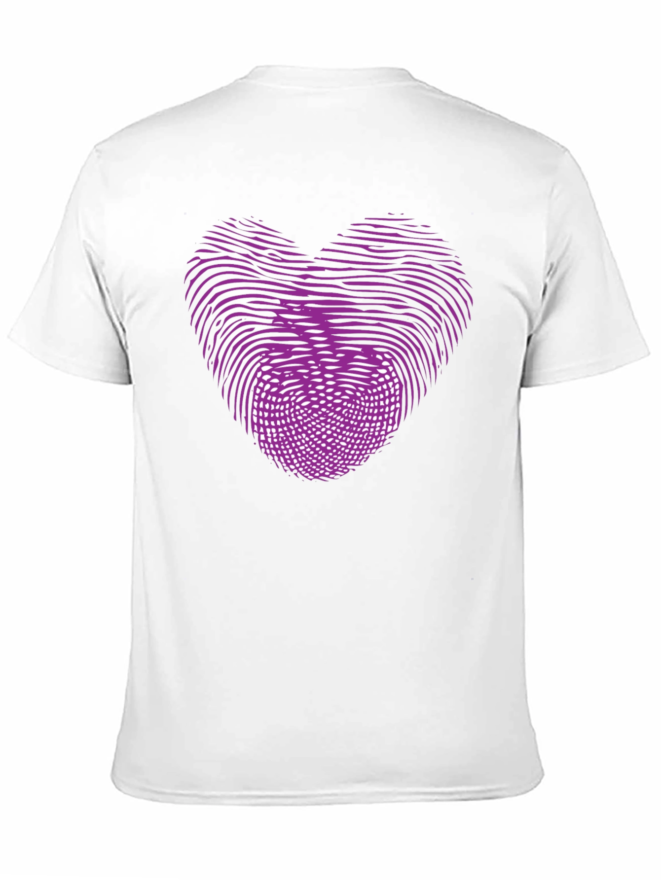 Heart Fingerprint Graphic Black T-Shirt