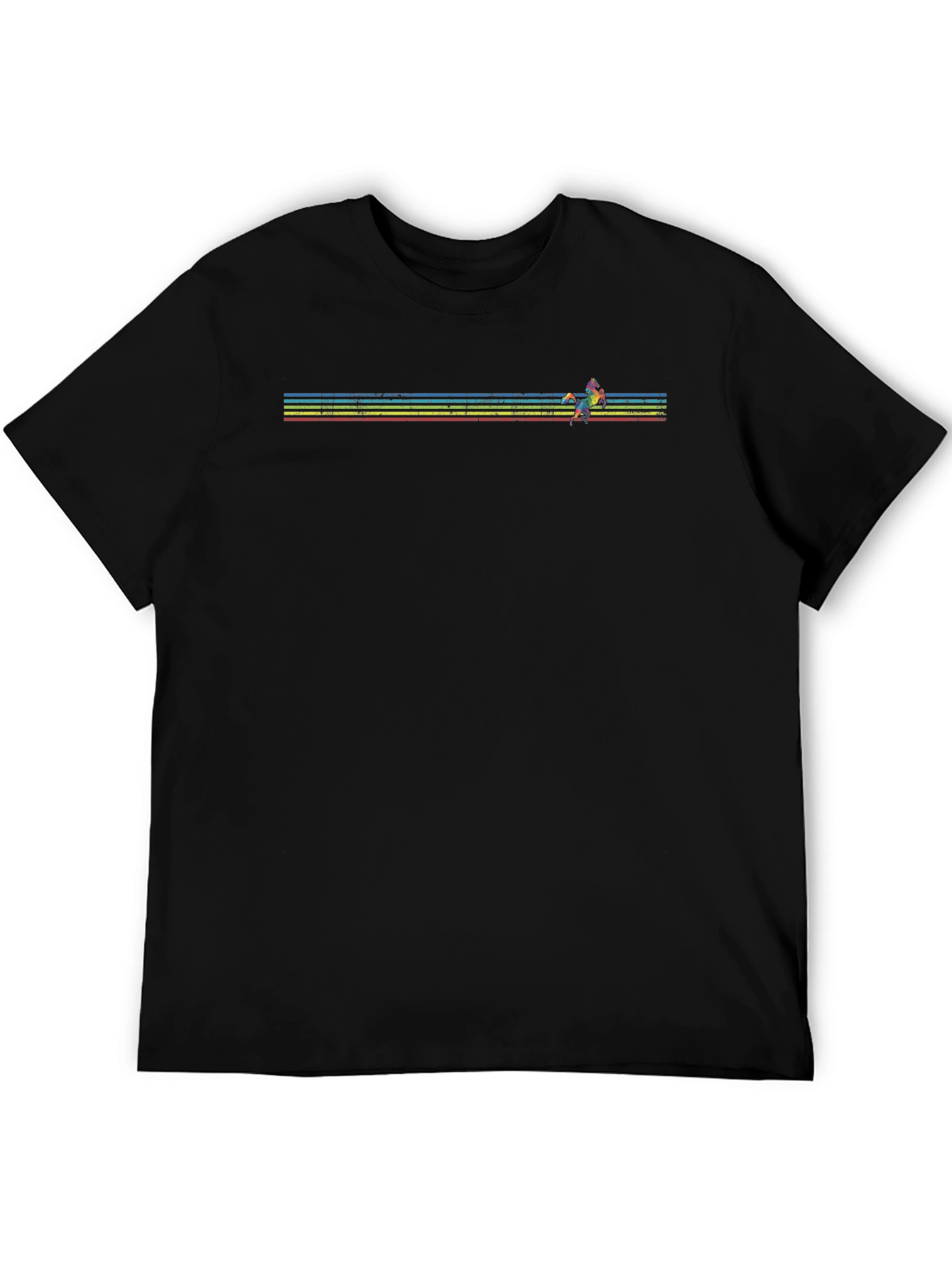 Retro Runner Graphic Tee - Black Cotton Blend
