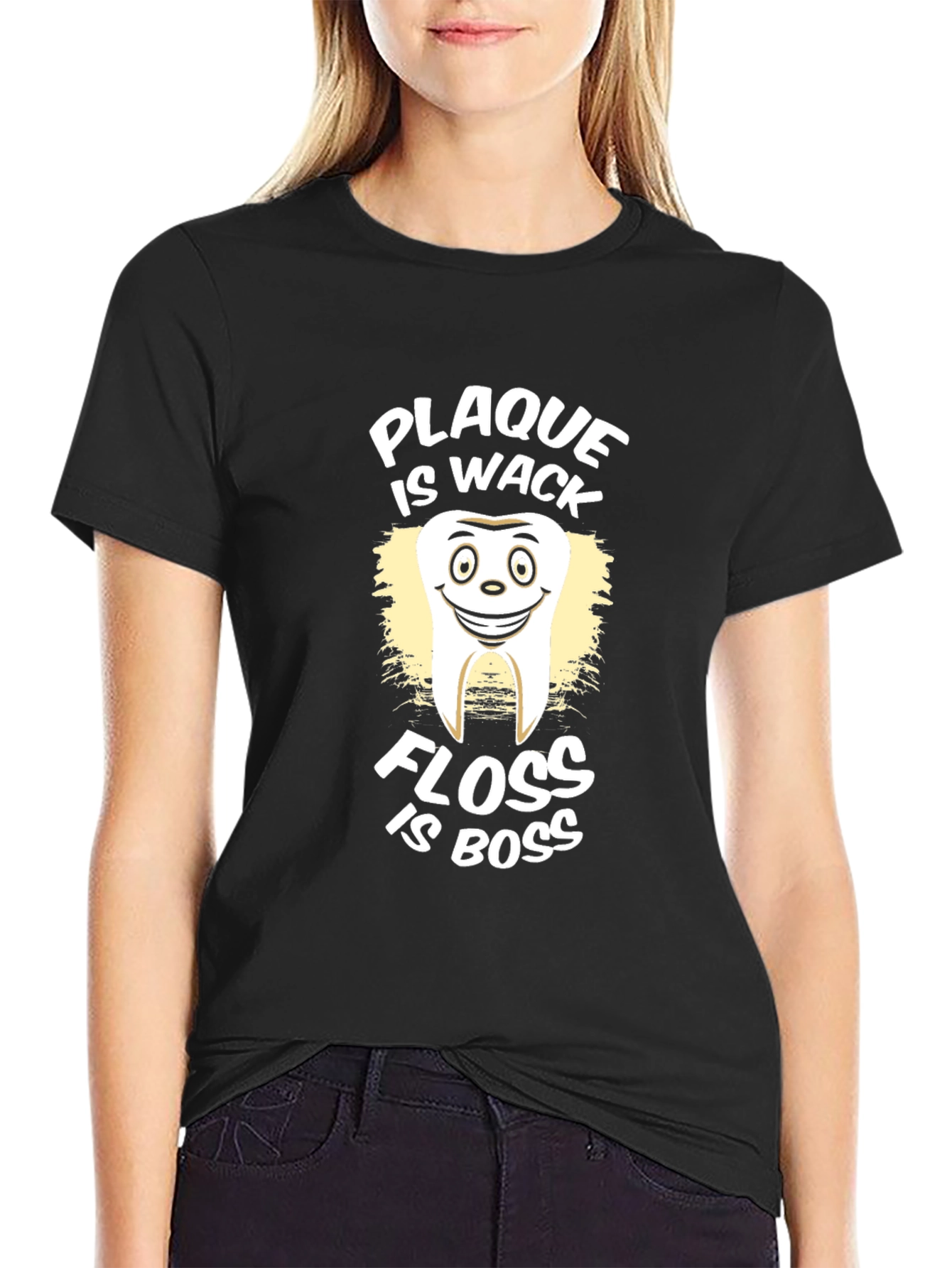 Plaque is Wack Floss is Boss Graphic T-Shirt