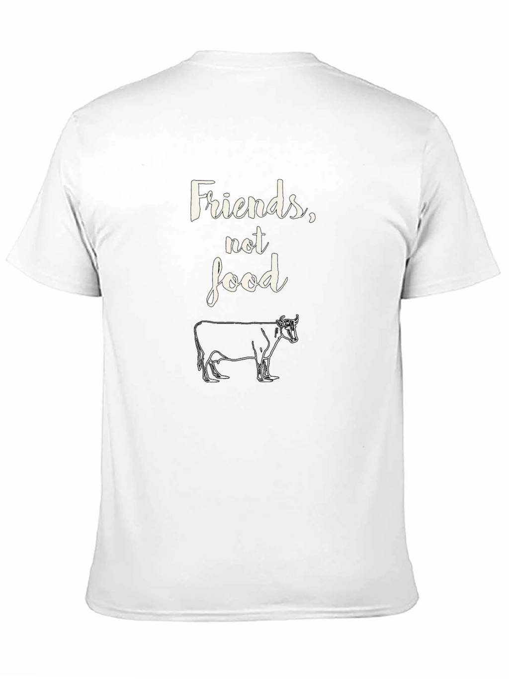 Vegan Friends Not Food Black Tee