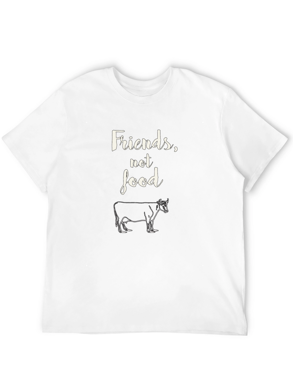 Vegan Friends Not Food Black Tee