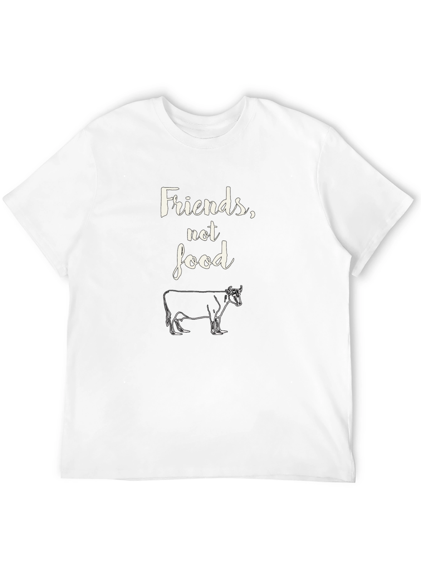 Vegan Friends Not Food Black Tee