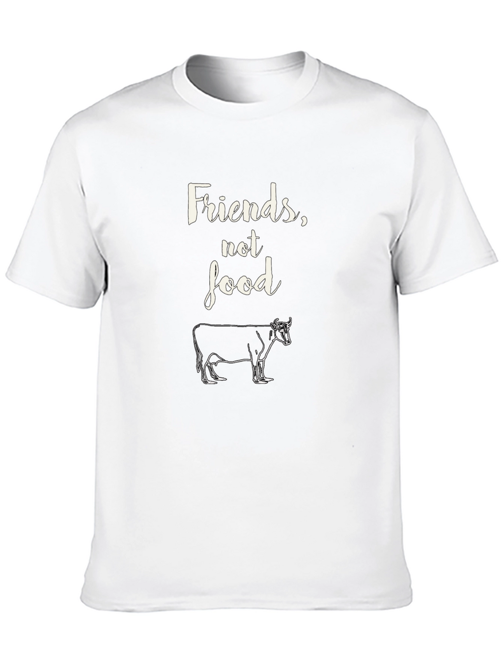 Vegan Friends Not Food Black Tee