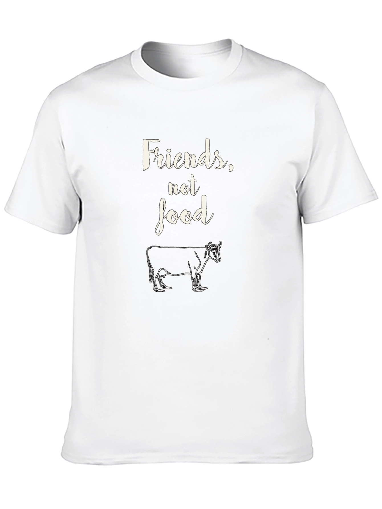 Vegan Friends Not Food Black Tee