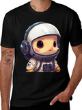 Astronaut Chick Graphic Tee - Space Adventure