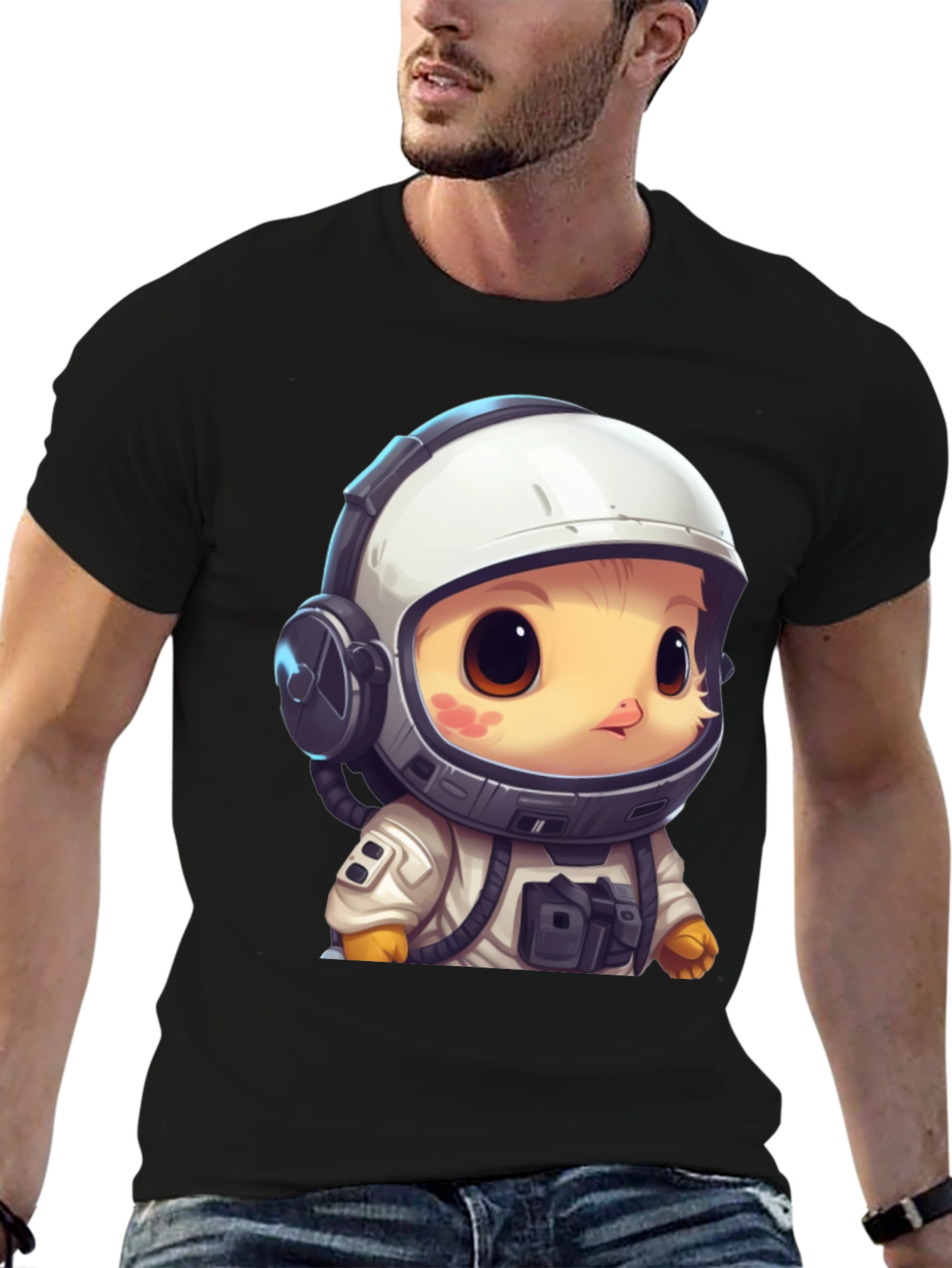 Astronaut Chick Graphic Tee - Space Adventure