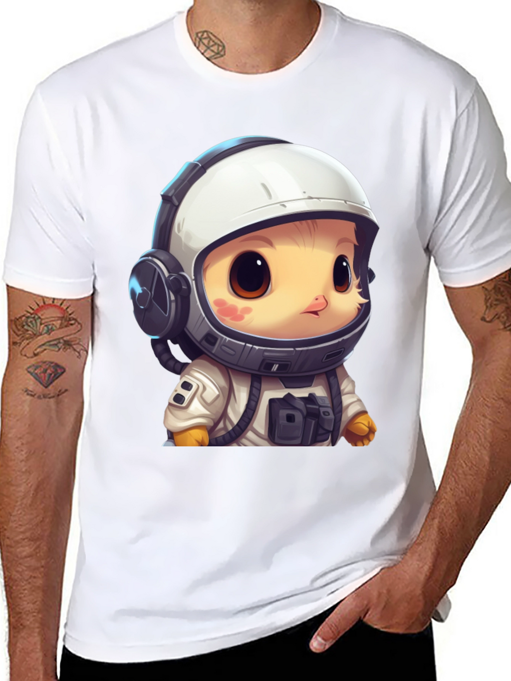 Astronaut Chick Graphic Tee - Space Adventure