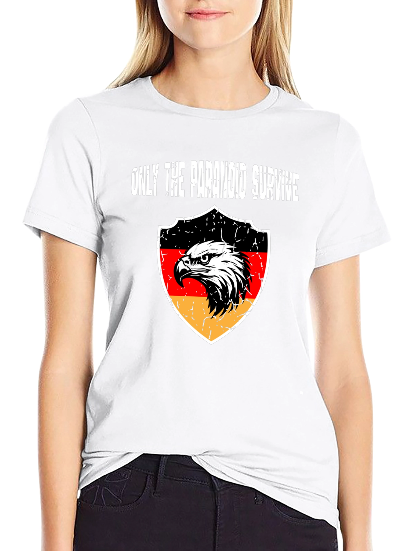 Paranoid Survive Eagle Crest Graphic T-Shirt