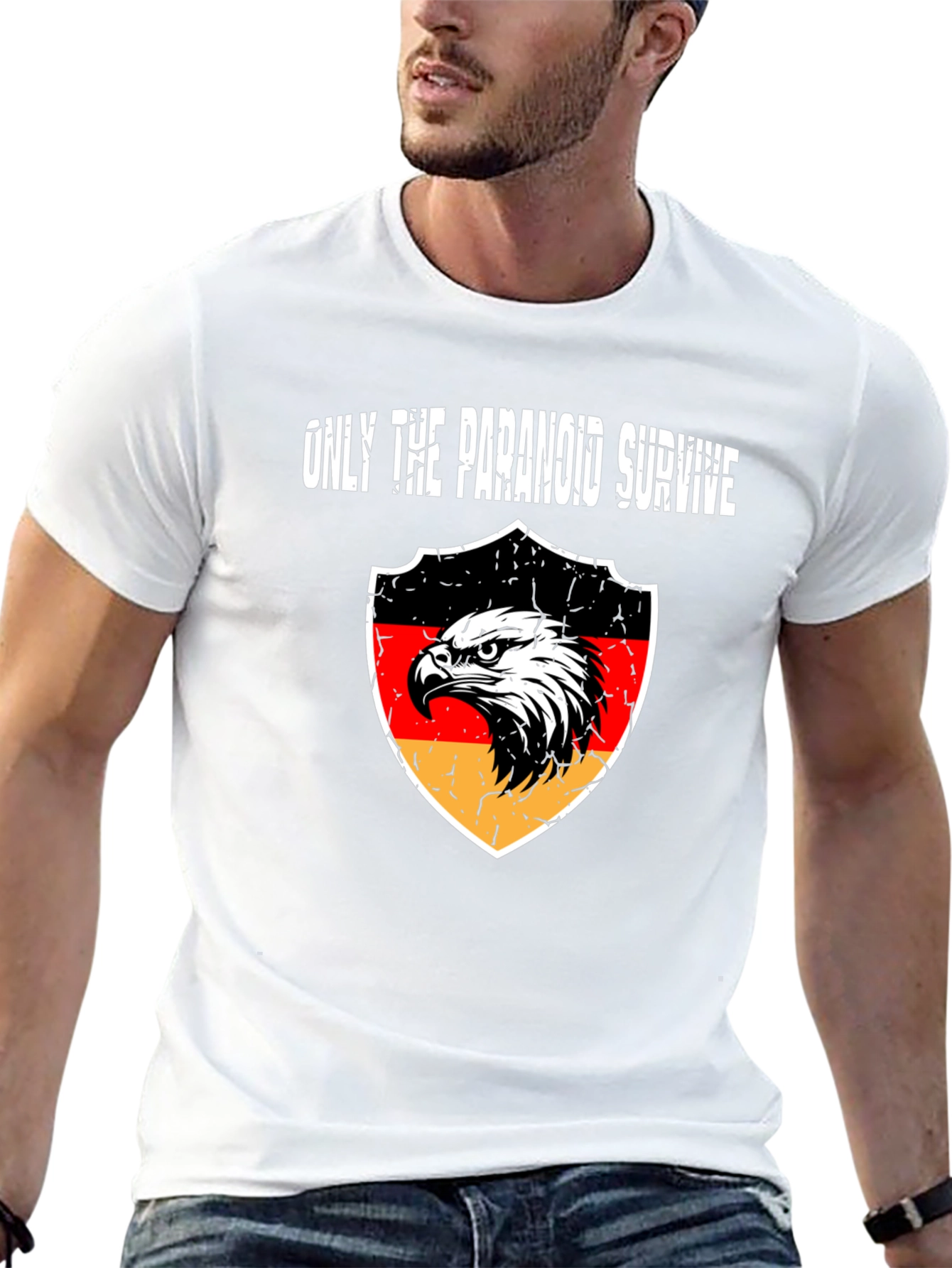 Paranoid Survive Eagle Crest Graphic T-Shirt