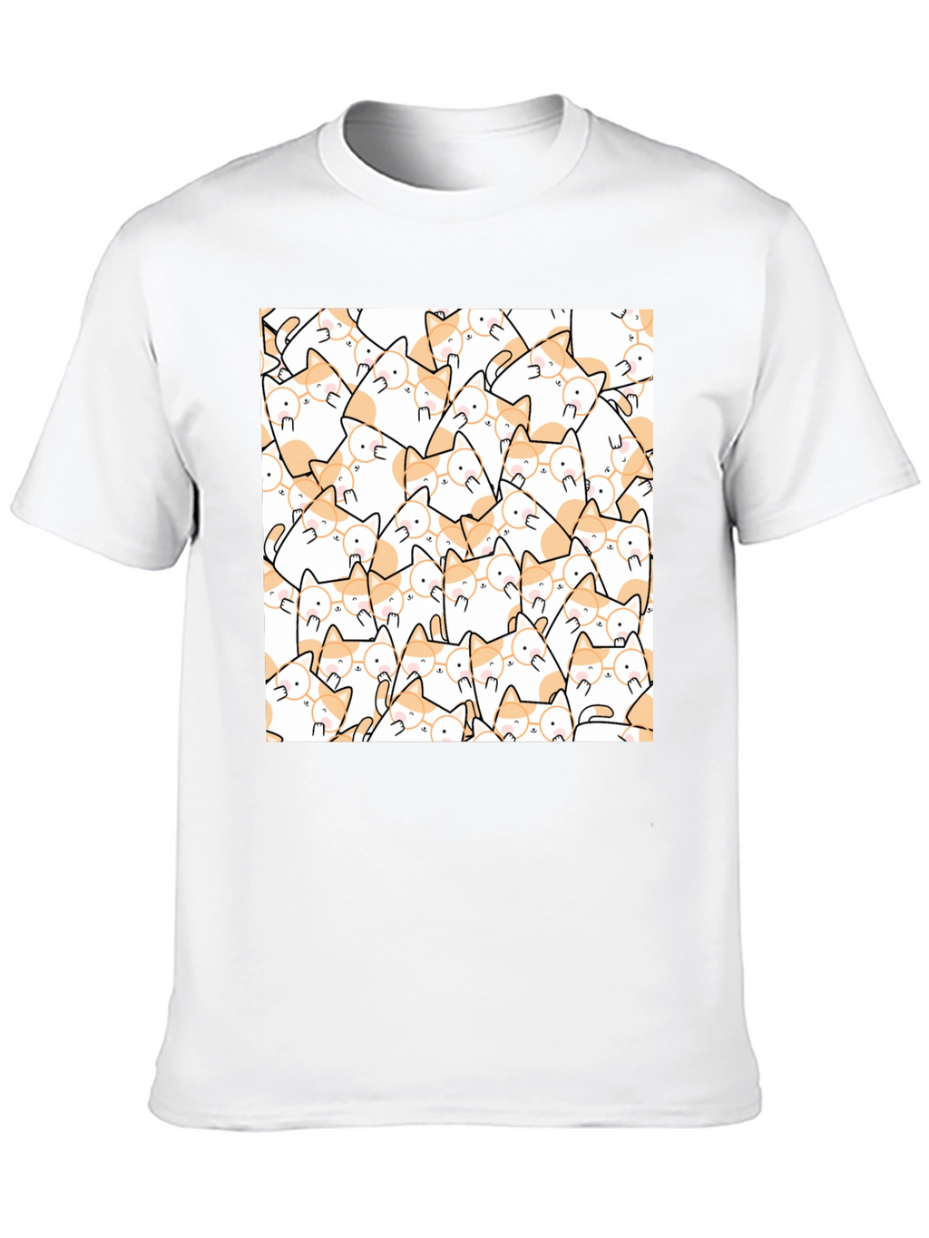 Cat Lovers T-Shirt - Cute Feline Pattern Tee