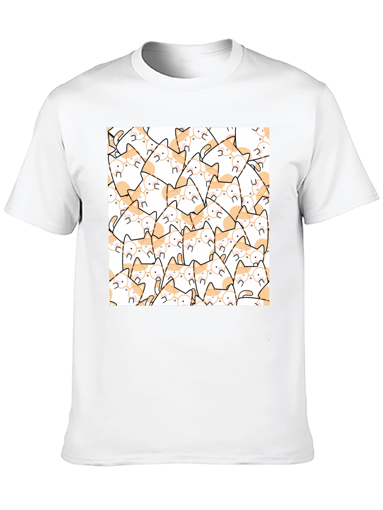 Cat Lovers T-Shirt - Cute Feline Pattern Tee