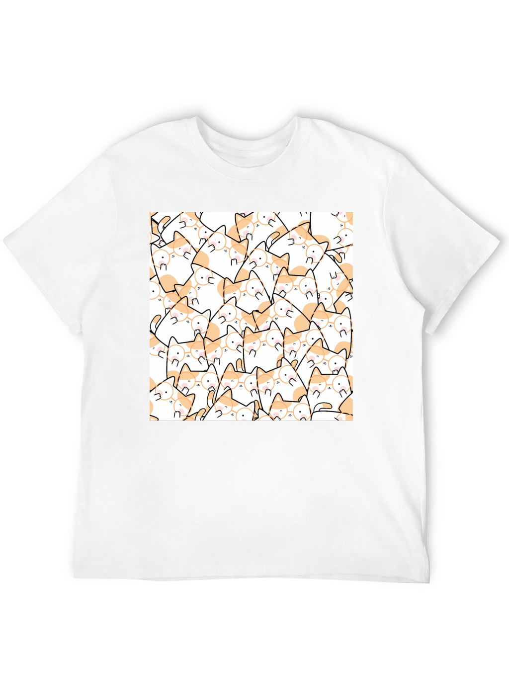 Cat Lovers T-Shirt - Cute Feline Pattern Tee