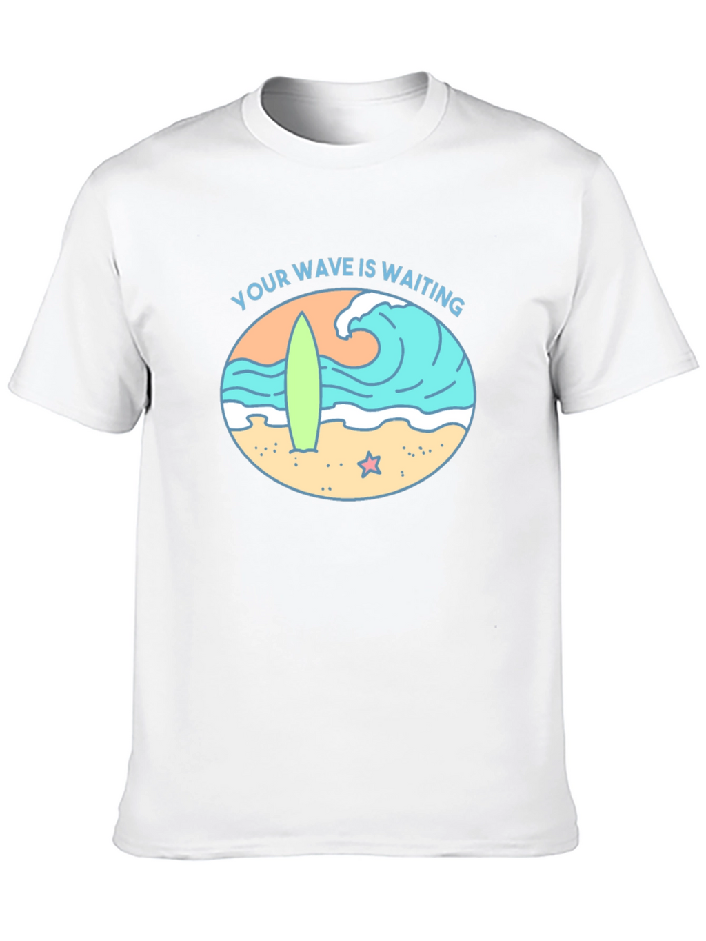 Your Wave Is Waiting Black Graphic Tee