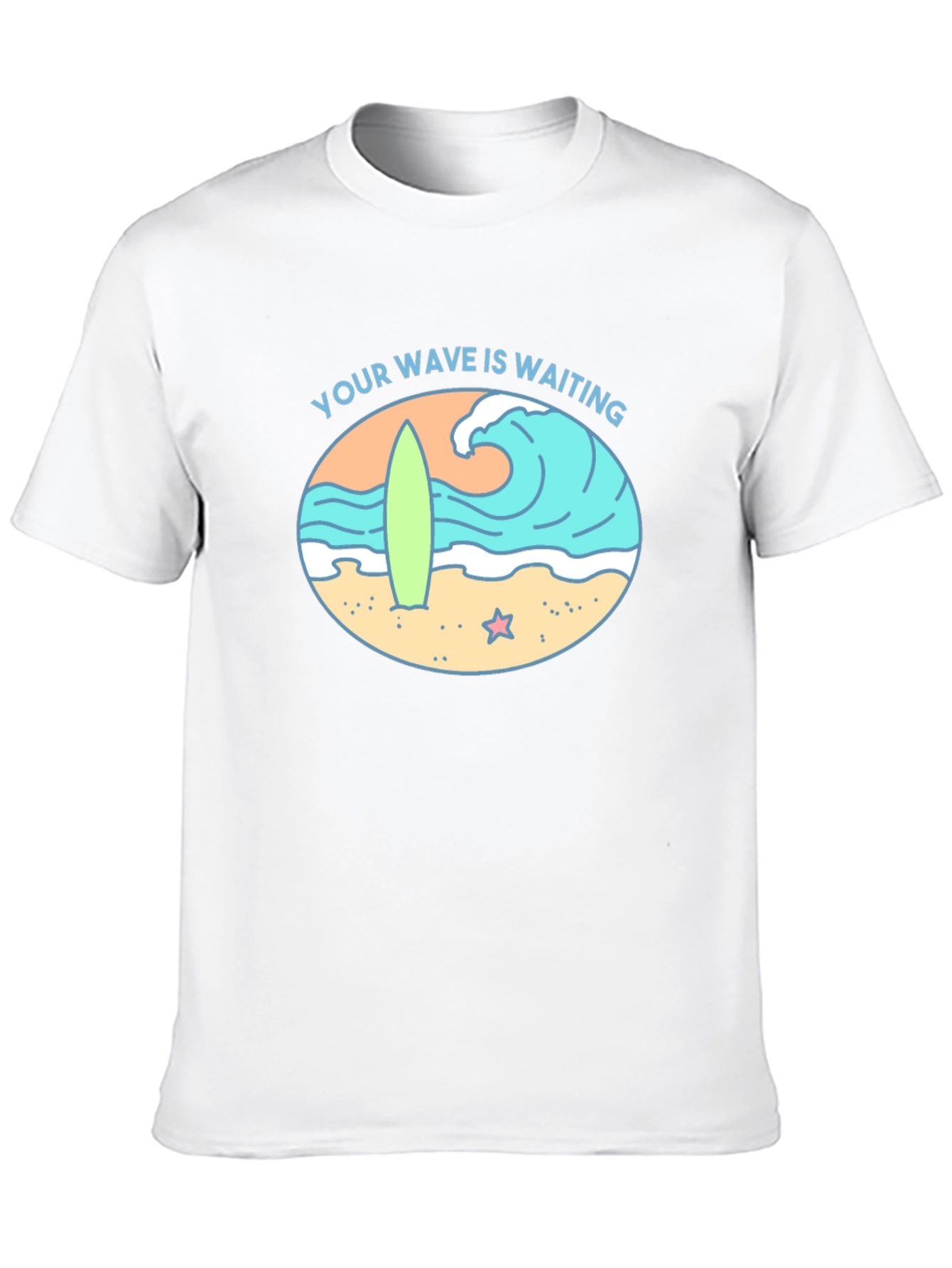 Your Wave Is Waiting Black Graphic Tee