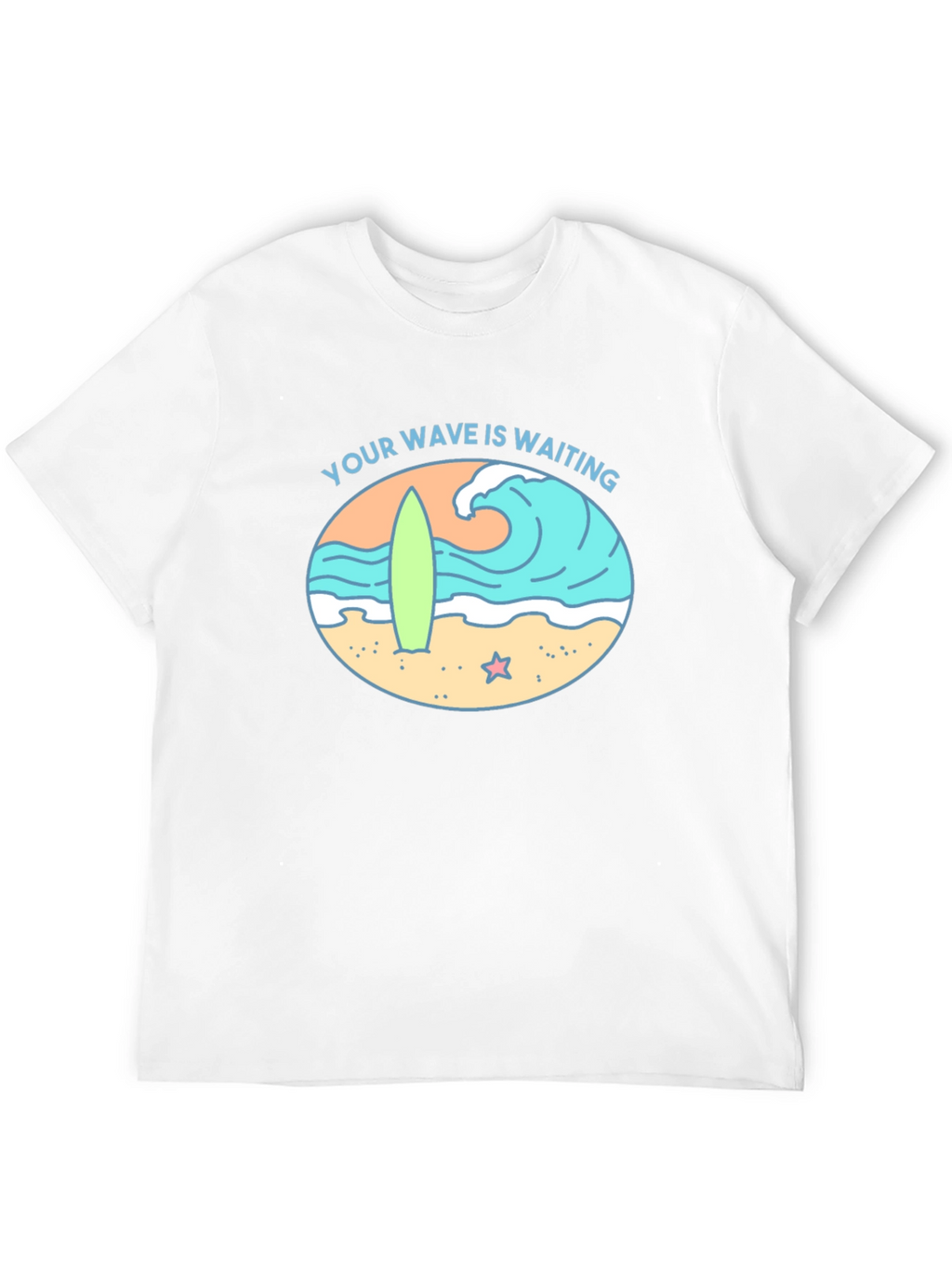 Your Wave Is Waiting Black Graphic Tee