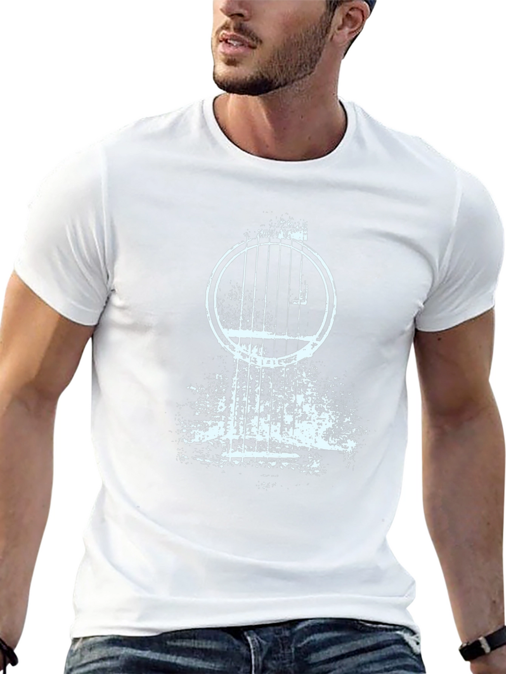 Cool Guitar Graphic Tee - Black