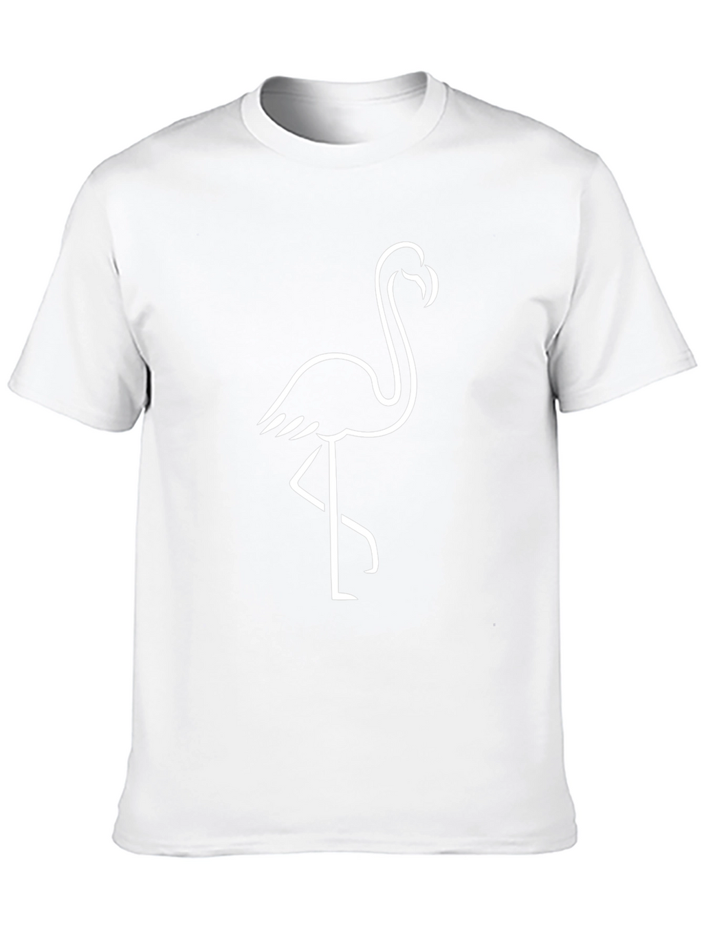 Minimalist Flamingo Graphic Tee - Black