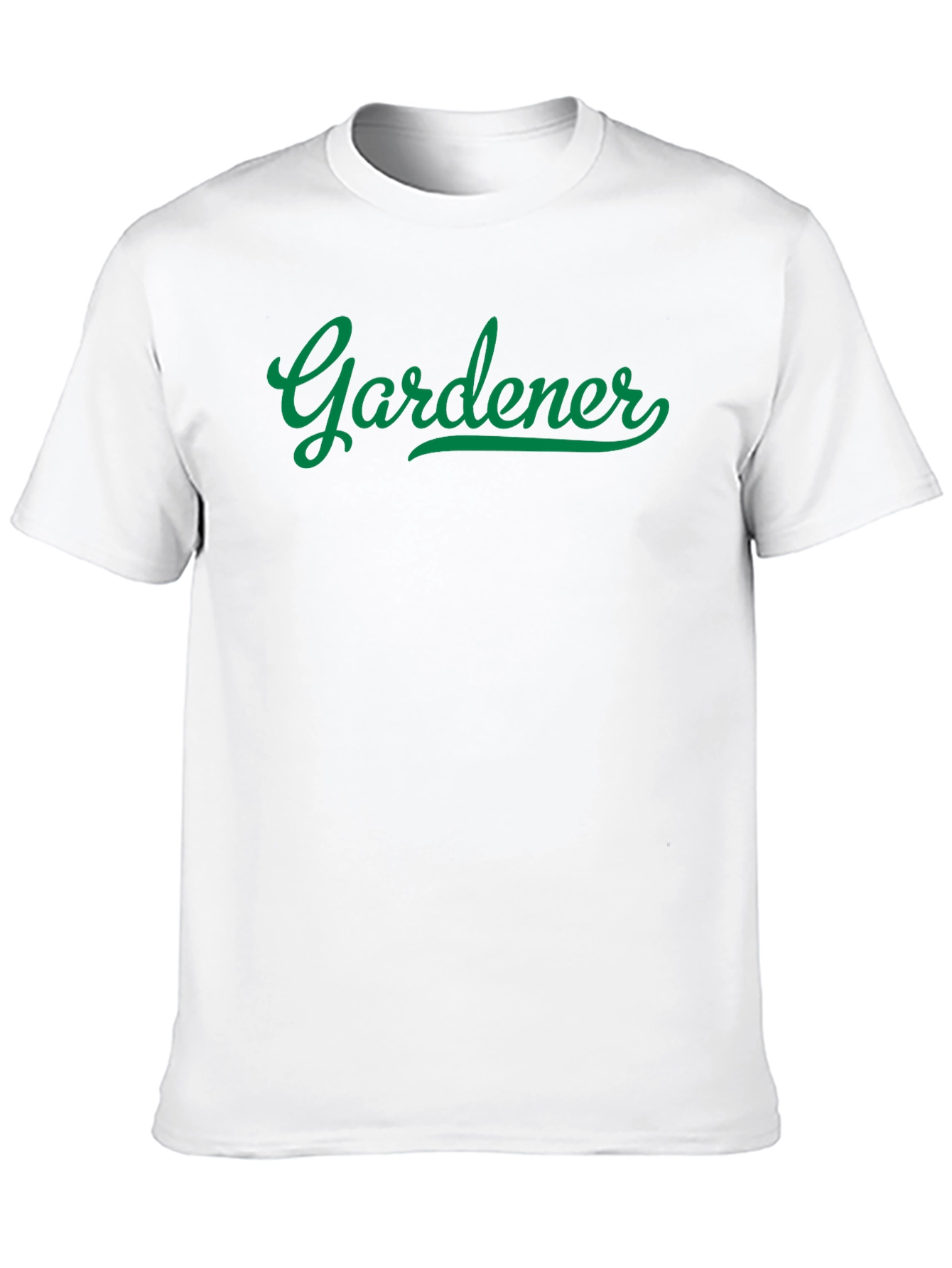 Gardener Graphic Tee - Green Script on Black