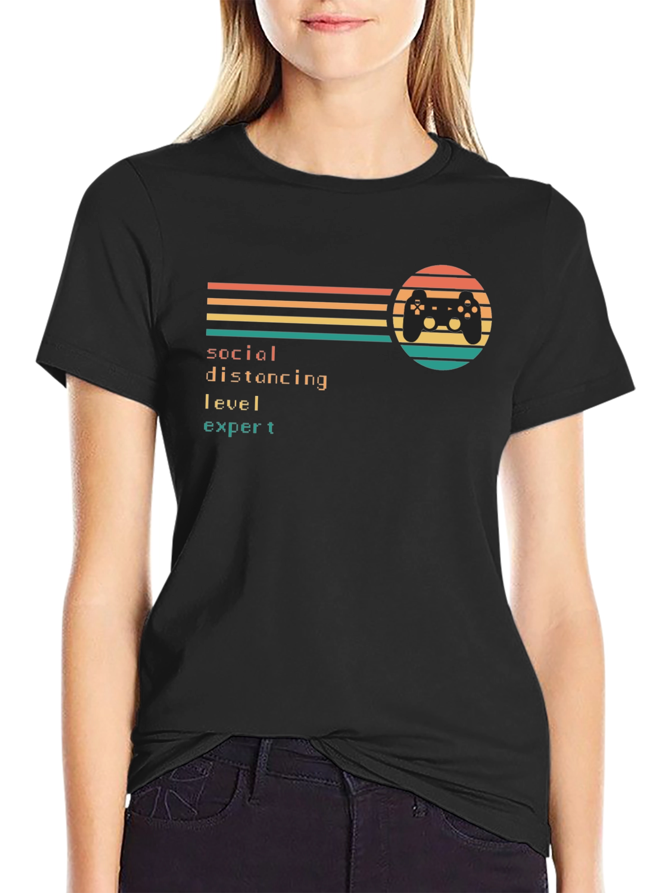 Social Distancing Expert Gamer Tee