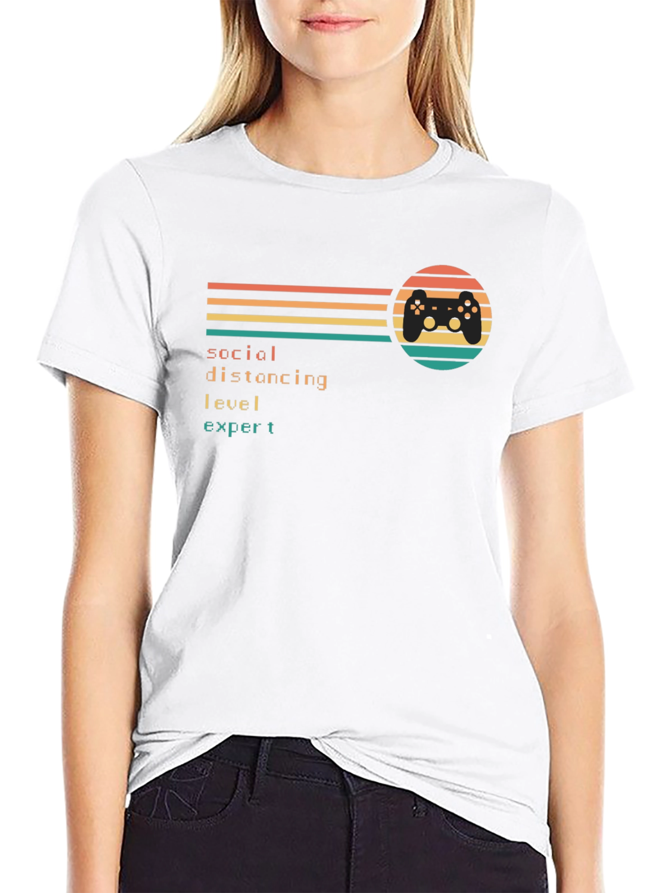 Social Distancing Expert Gamer Tee