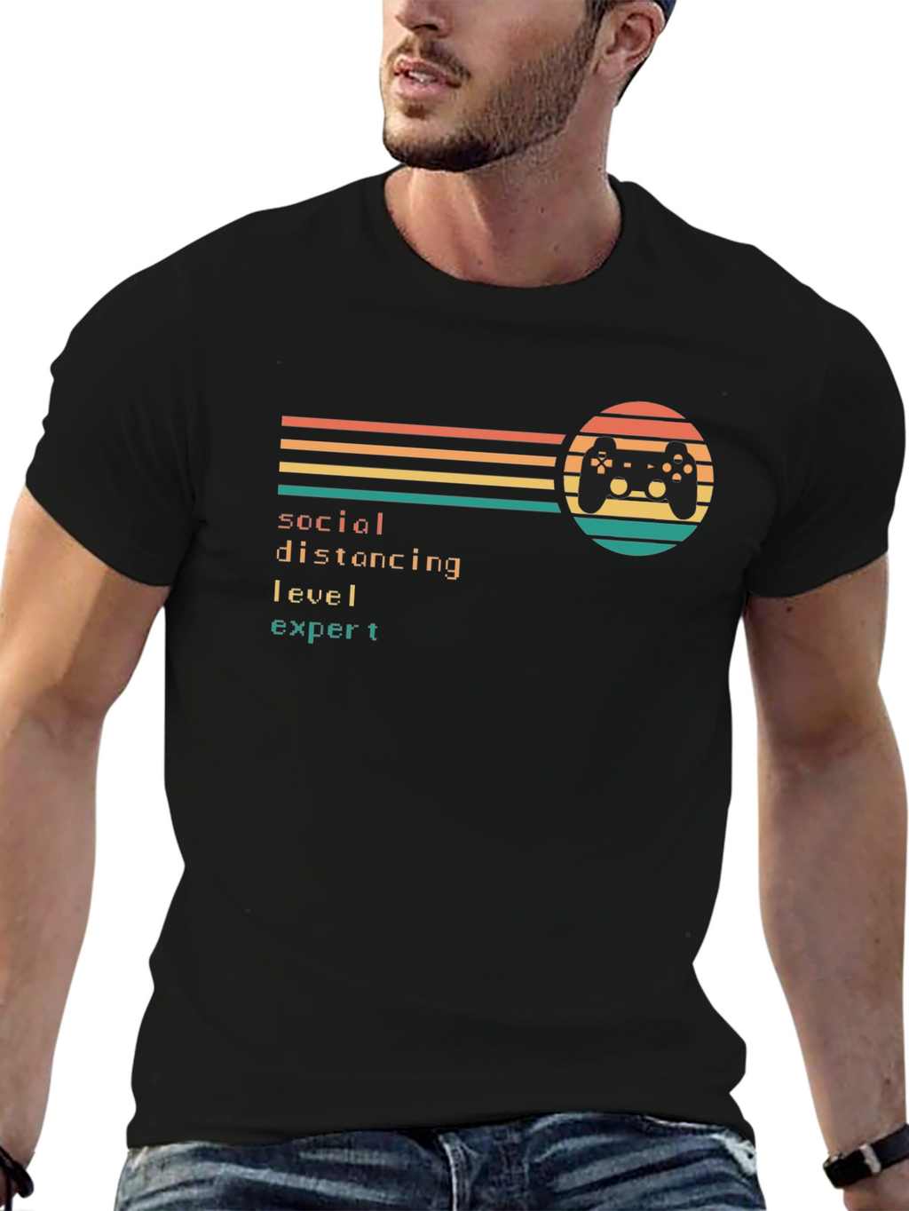 Social Distancing Expert Gamer Tee