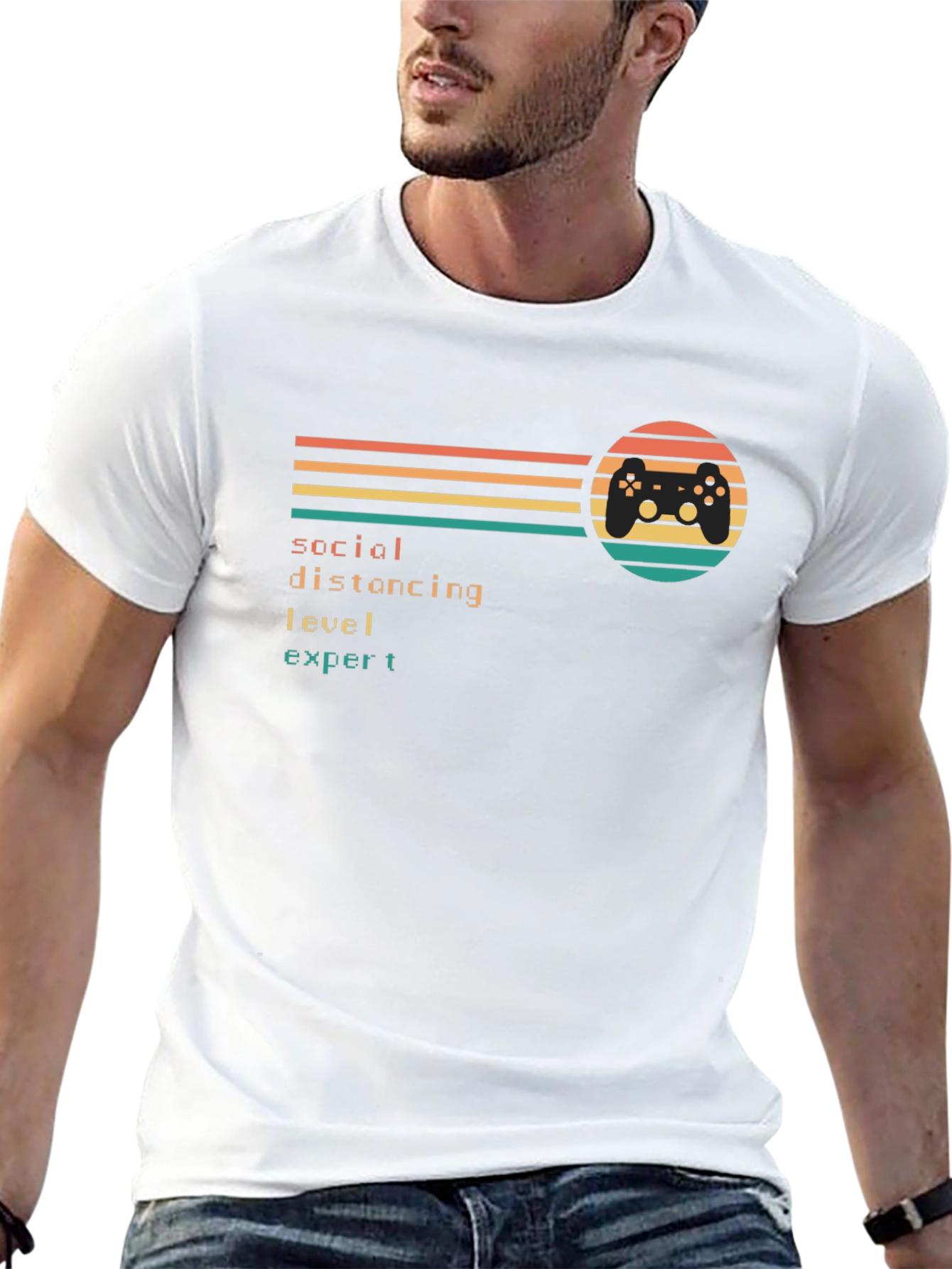 Social Distancing Expert Gamer Tee