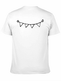 Minimalist Triangle Banner Graphic Tee - Black