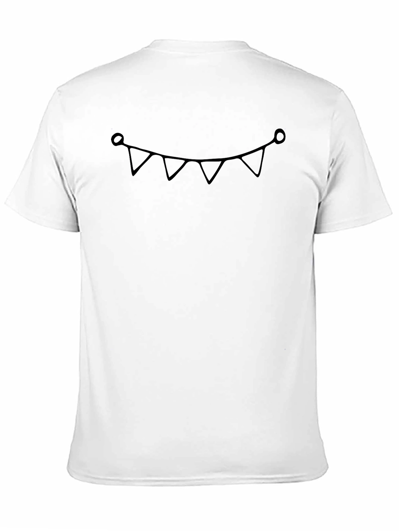 Minimalist Triangle Banner Graphic Tee - Black