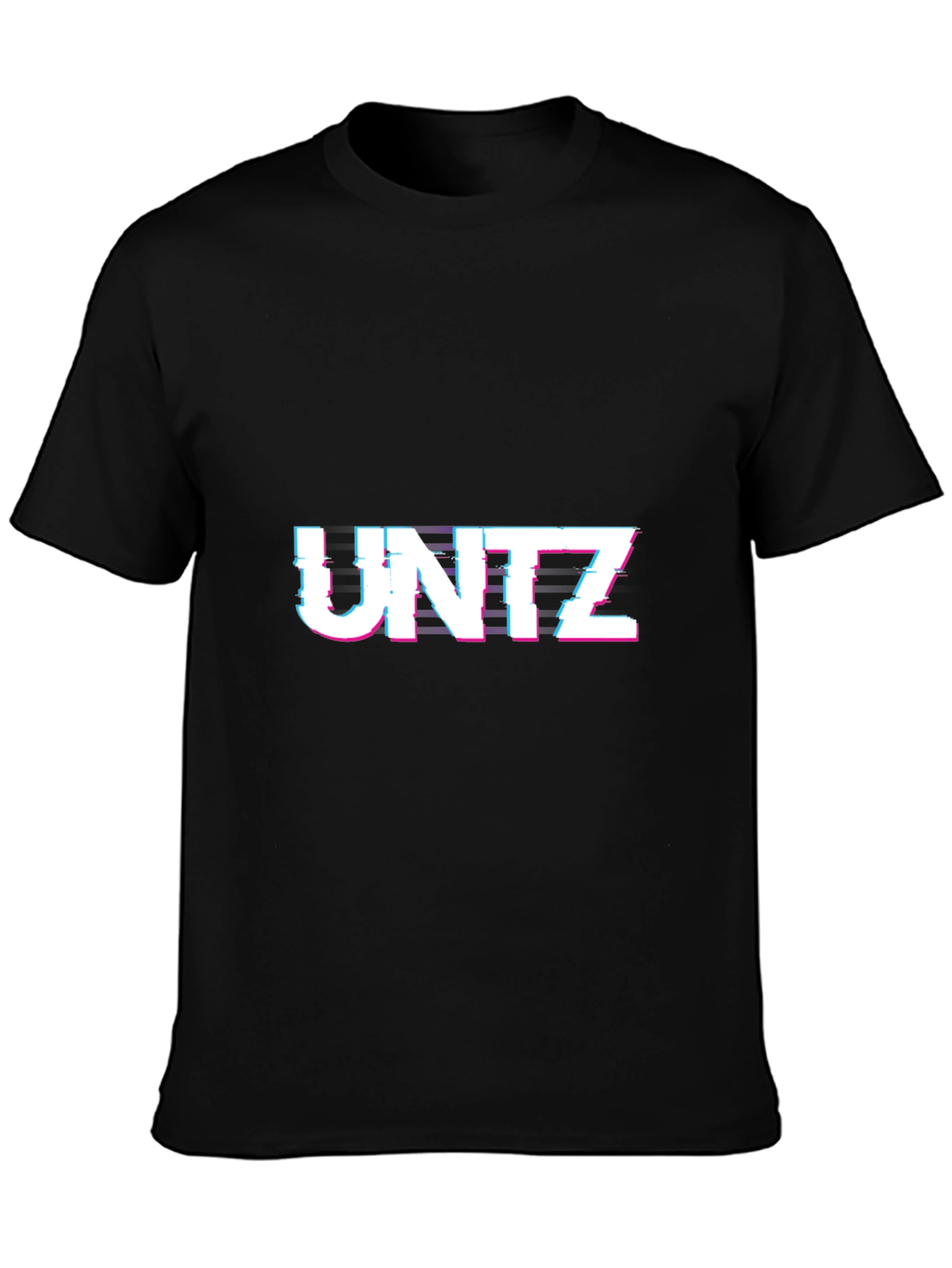 UNTZ Glitch T-Shirt - Graphic Tee - Mens Black Crew Neck