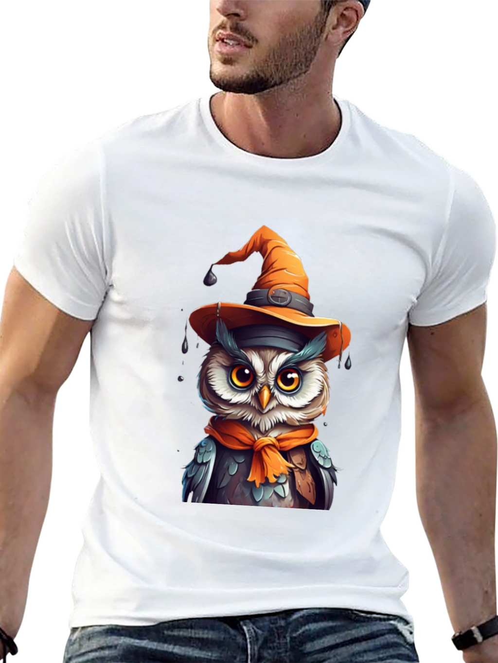 Halloween Owl T-Shirt - Witch Hat